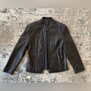 Anjum New York Women’s Black Leather Jacket size Medium